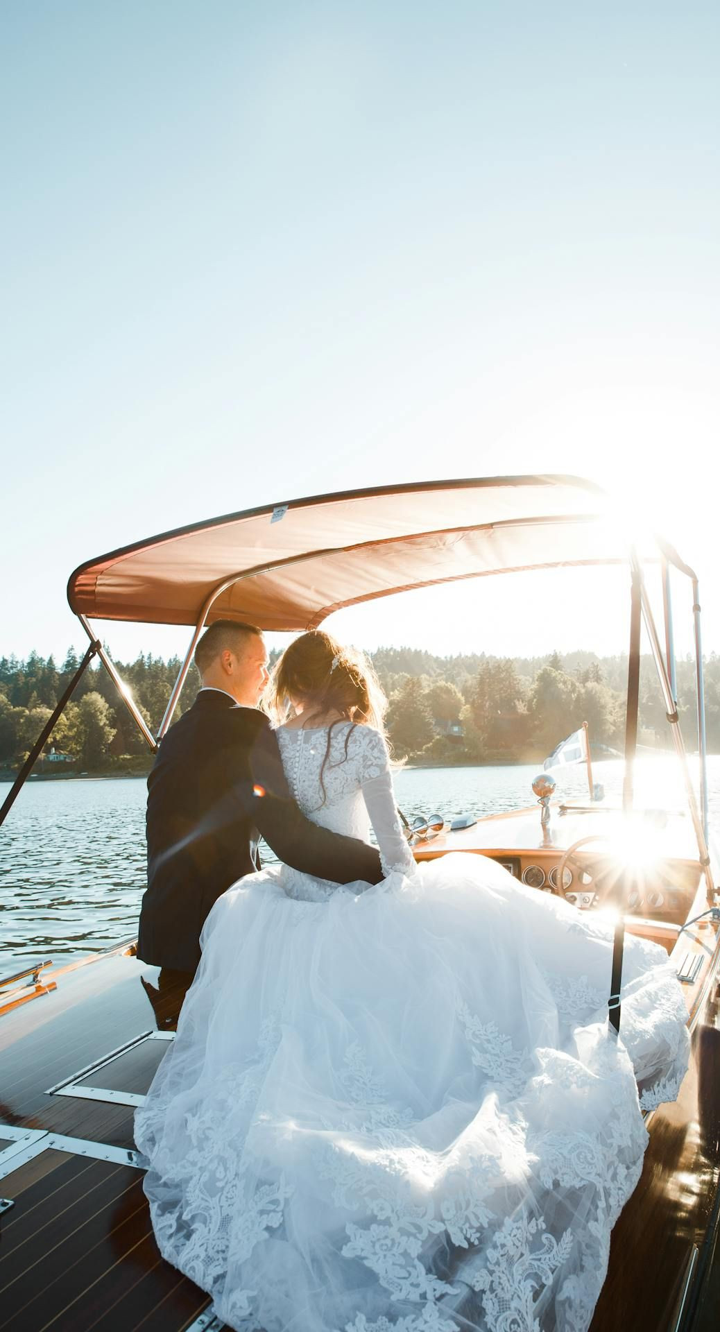 Picture of husband and wife on a boat