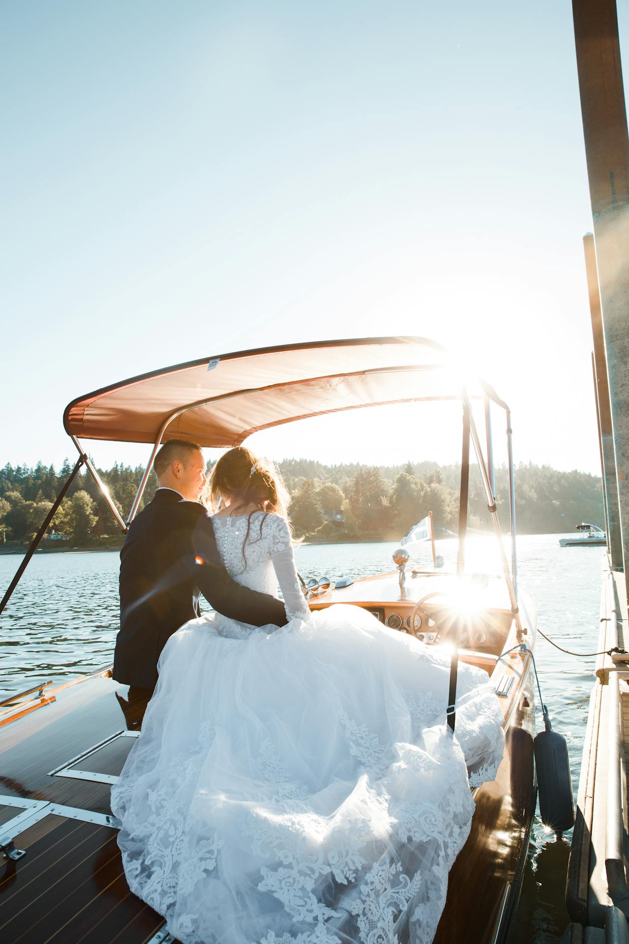 Picture of husband and wife on a boat
